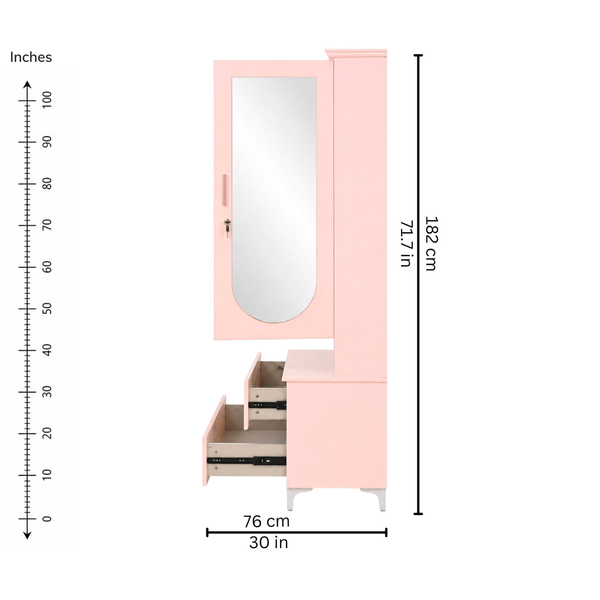 Sable Dresser — right-open-dims