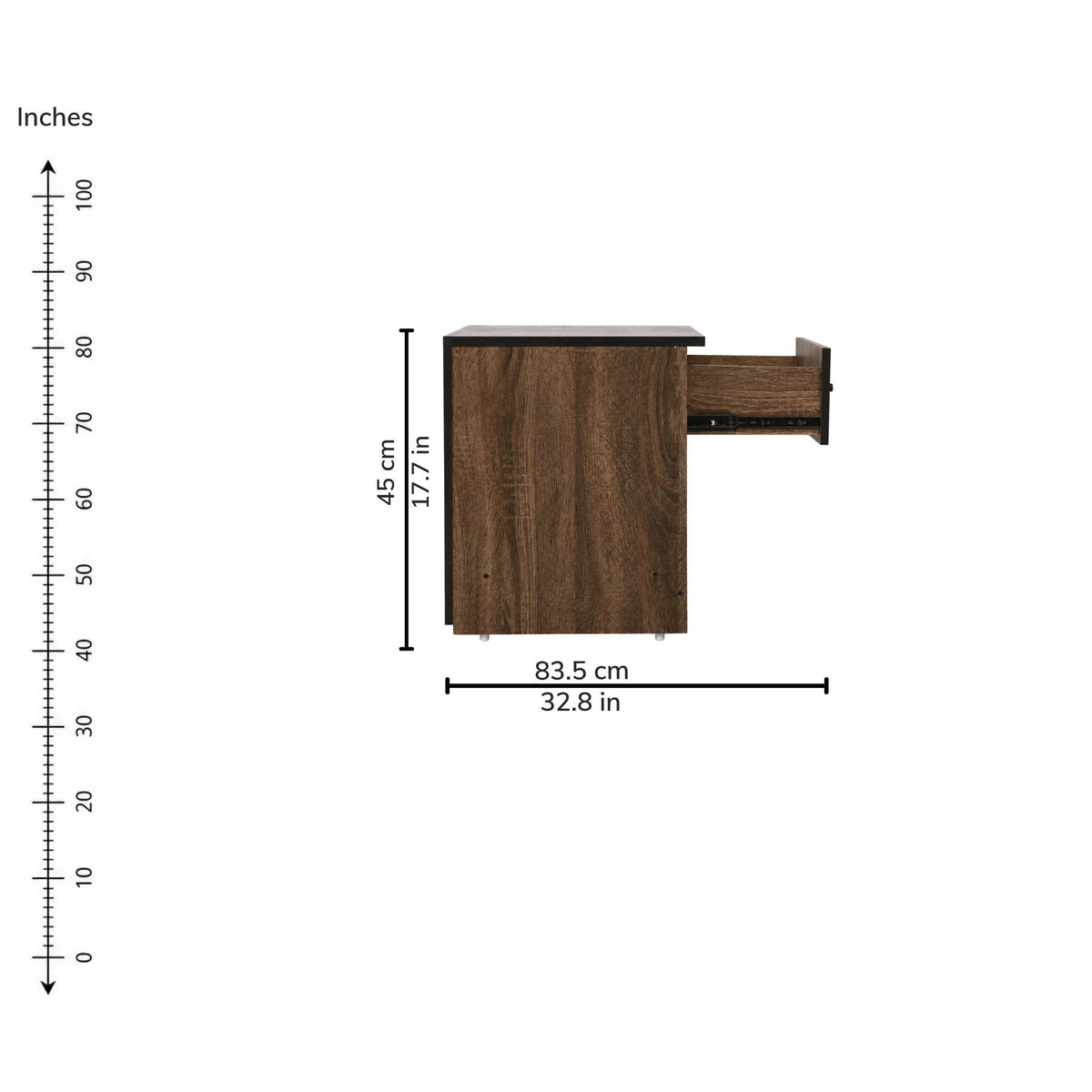 Twilight Bedside Table — right-open-dims