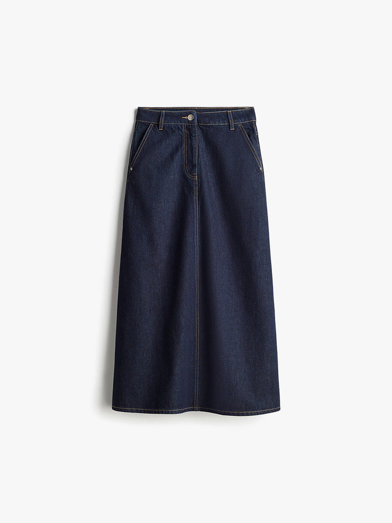 A line Denim Skirt