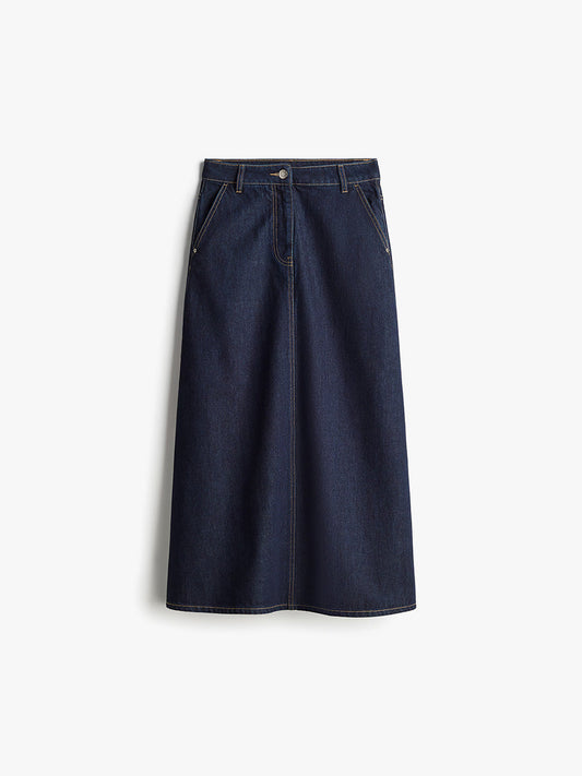 A line Denim Skirt