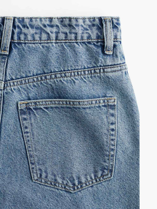 A line Denim Skirt