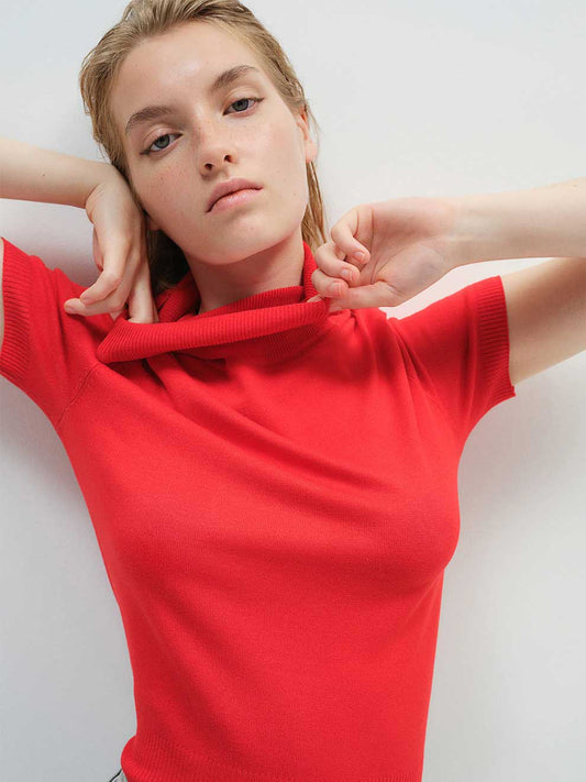 Fine Knit Turtleneck Top