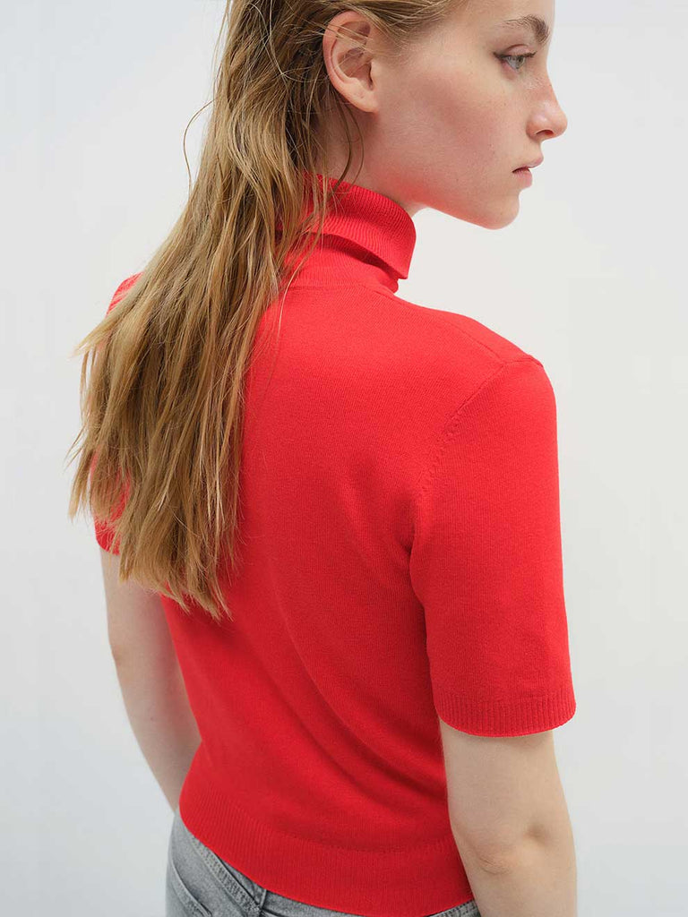 Fine Knit Turtleneck Top