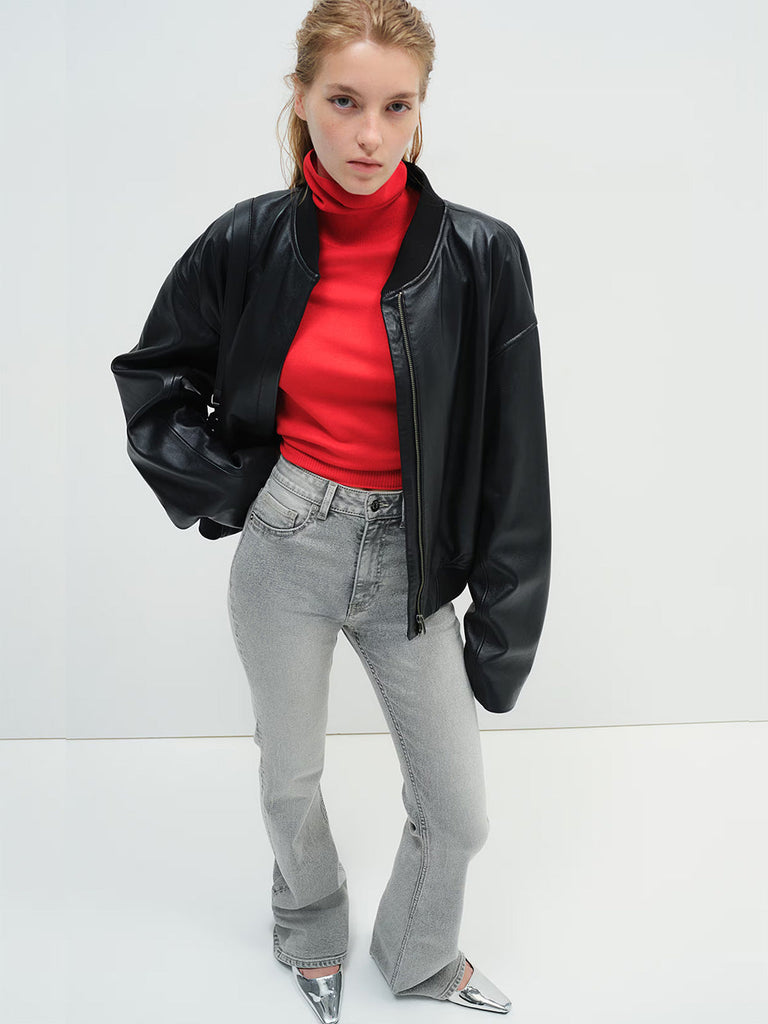 Fine Knit Turtleneck Top
