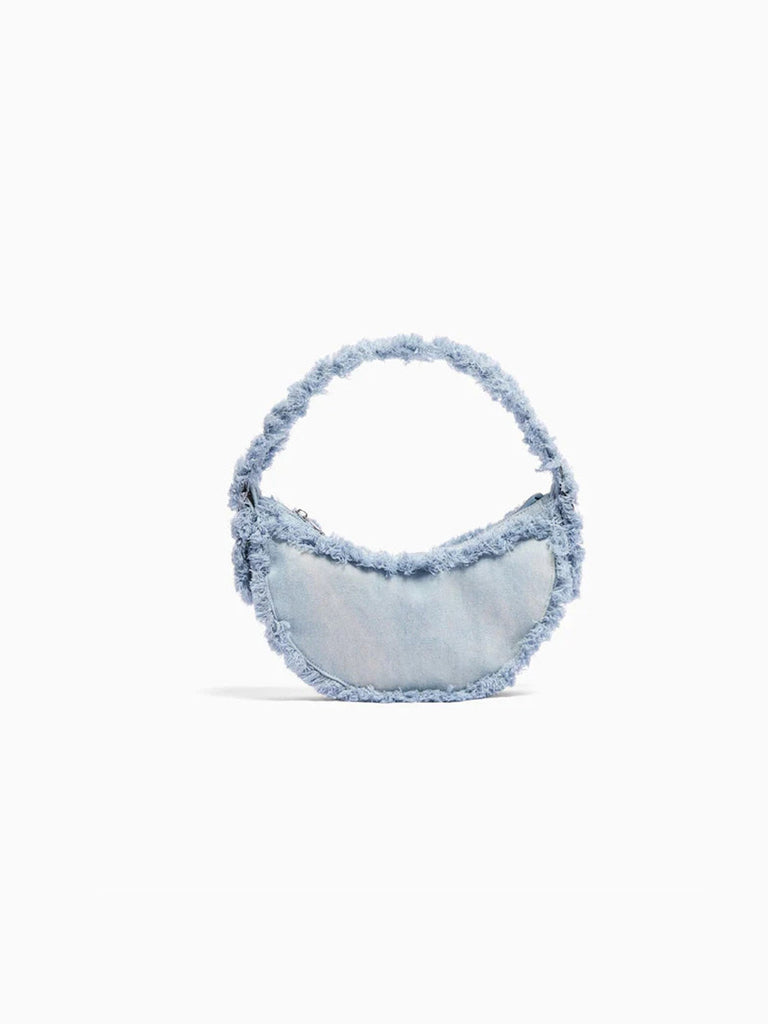 Frayed edge Denim Shoulder Bag