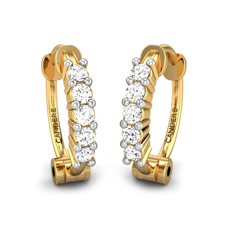 14K Gold Hoop Rings for Women