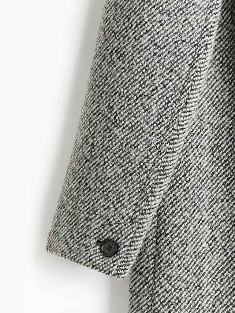 Loose Fit Wool Blend Coat