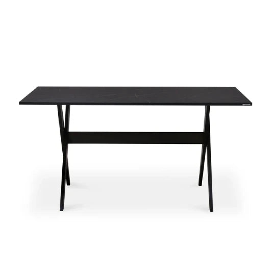 Nilkamal Aristo Engineered Wood 6 Seater Dining Table (Dark Walnut)