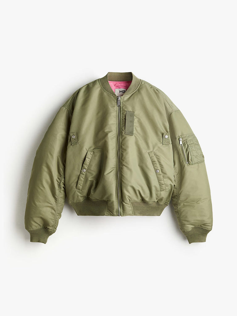 Satin oversized double breasted blazer