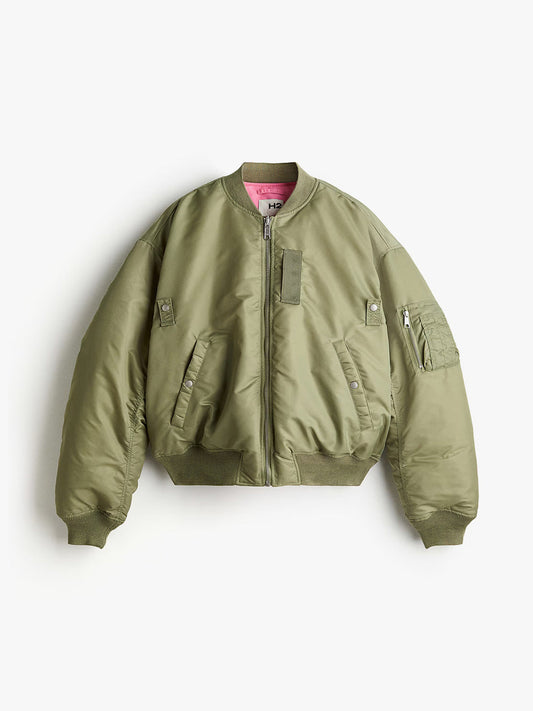 Satin oversized double breasted blazer
