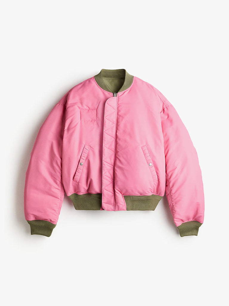 Satin oversized double breasted blazer