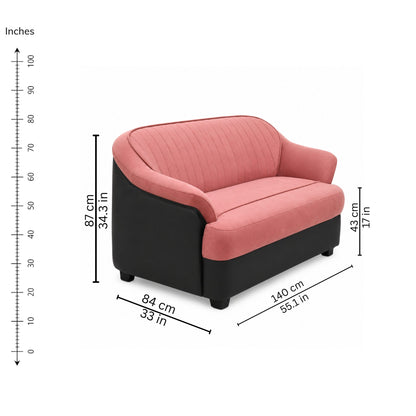 Amber Two-Seater Sofa — iso-dims