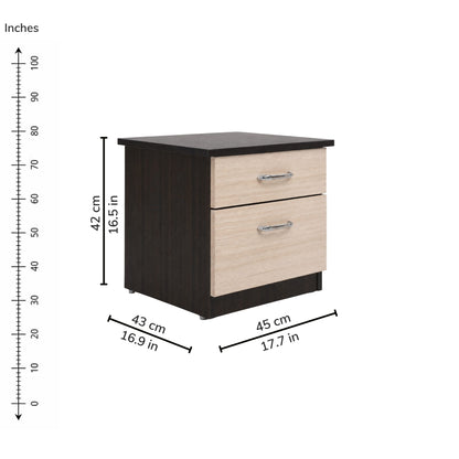 Astra Bedside Table — iso-dims