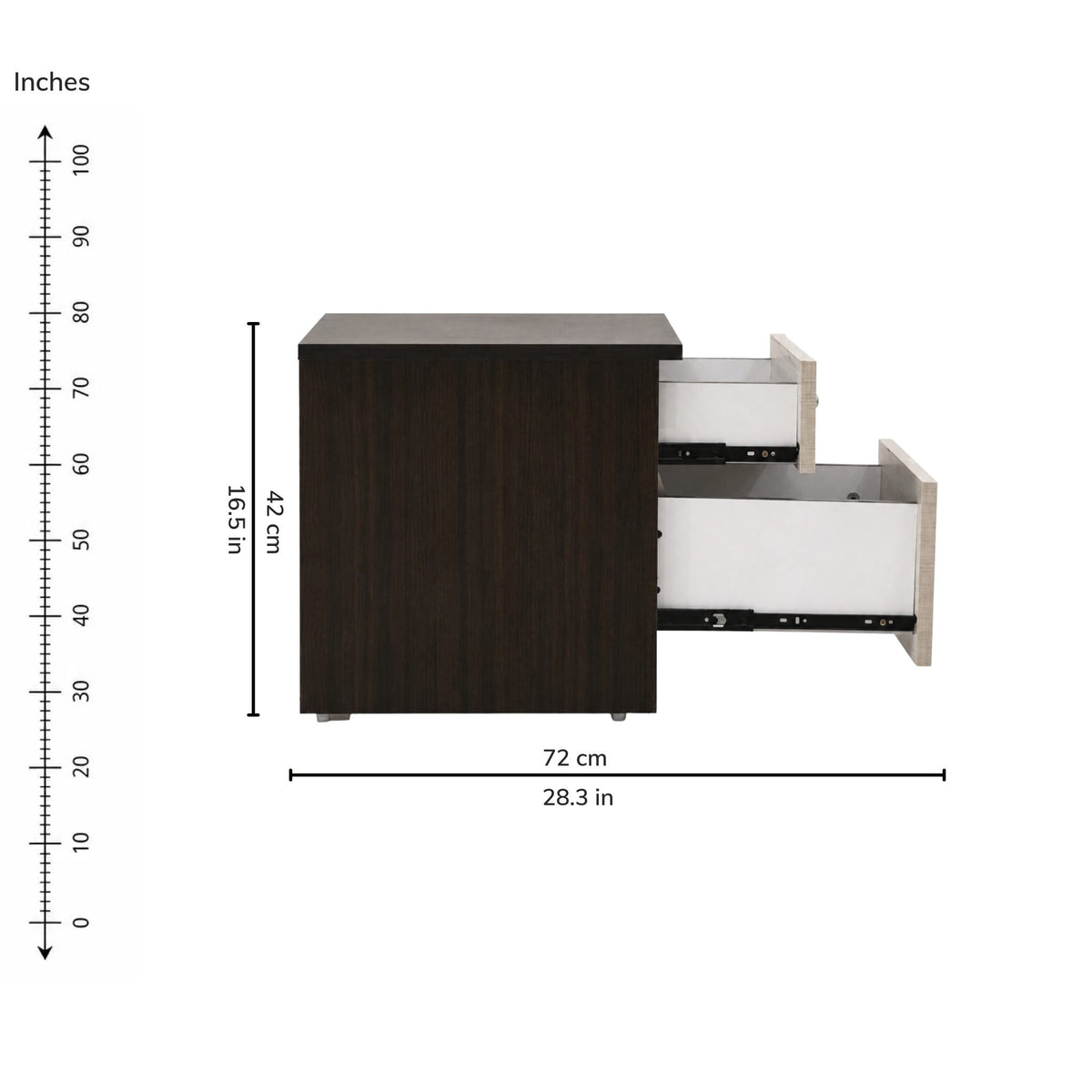 Astra Bedside Table — right-open-dims