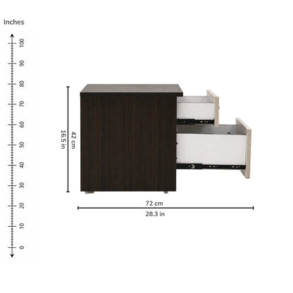 Astra Bedside Table — right-open-dims