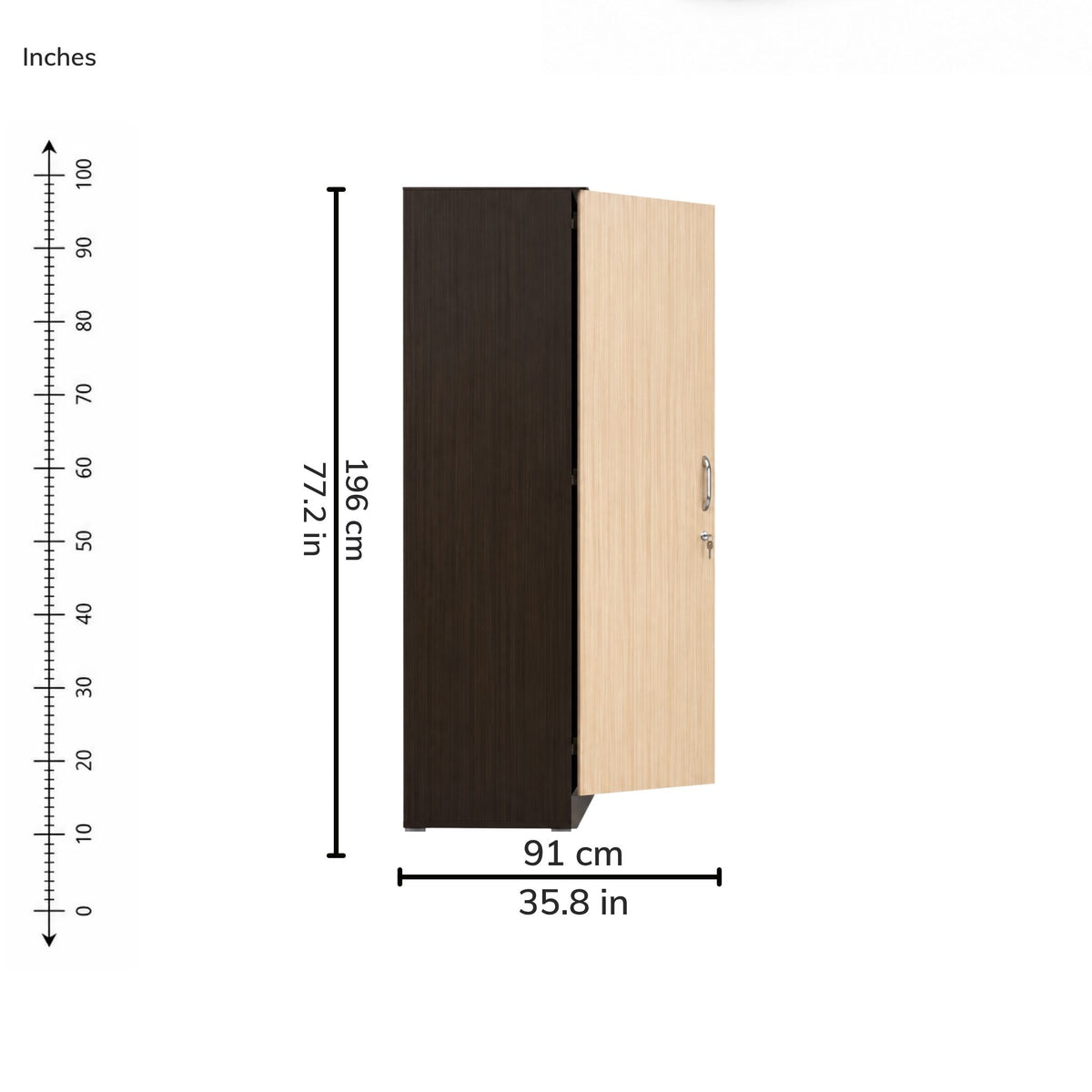 Astra Two-Door Wardrobe — right-open-dims
