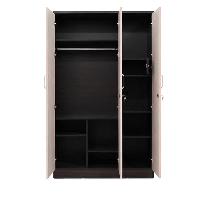 Astra Three-Door Wardrobe — front-open
