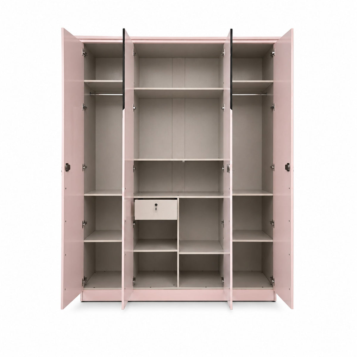Celeste Four-Door Wardrobe — front-open