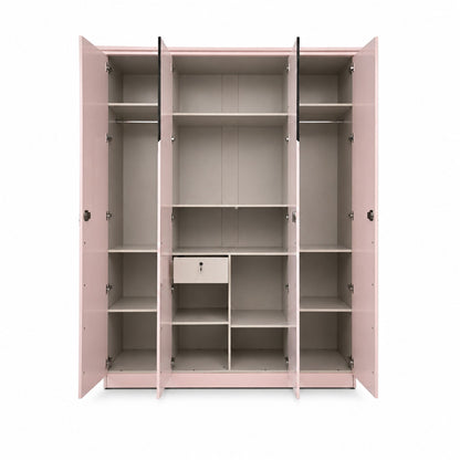Celeste Four-Door Wardrobe — front-open