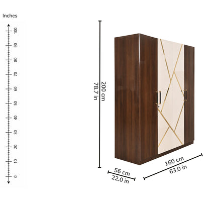 Dusk Four-Door Wardrobe — iso-dims