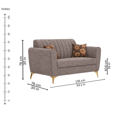 Fredo Two-Seater Sofa — iso-dims