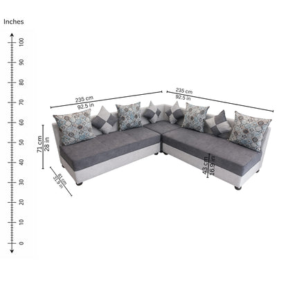 Halo Corner Sofa (Left) — iso-dims