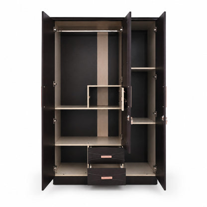 Haven Three-Door Wardrobe — front-open