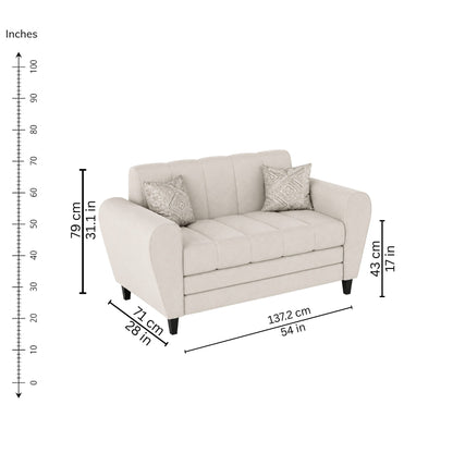 Lucas Two-Seater Sofa — iso-dims