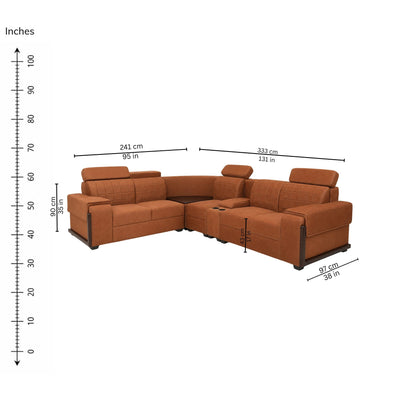 Maven Corner Sofa (Left) — iso-dims