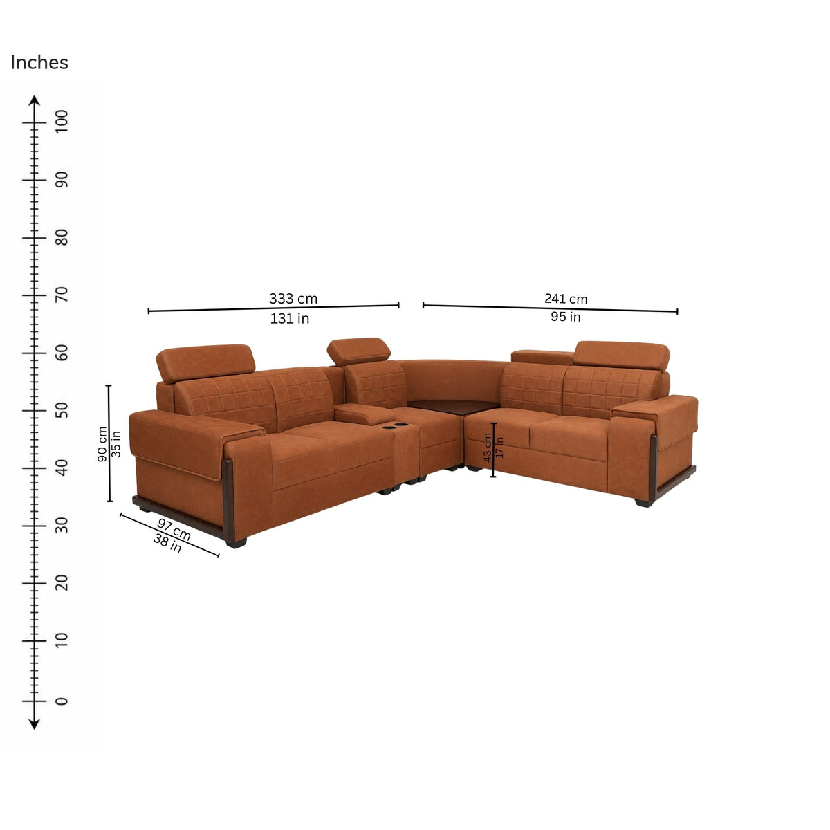 Maven Corner Sofa (Right) — iso-dims