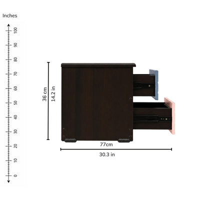 Nebula Bedside Table — right-open-dims