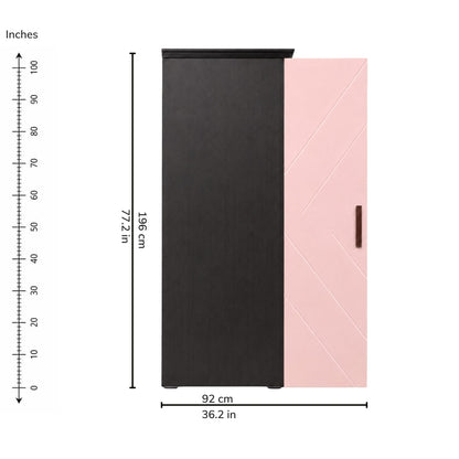 Nebula Three-Door Wardrobe — right-open-dims