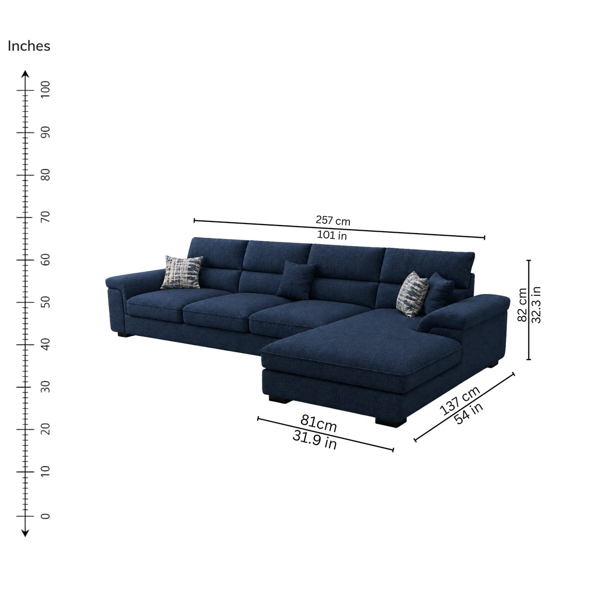 Neo Lounger (Right) — iso-dims