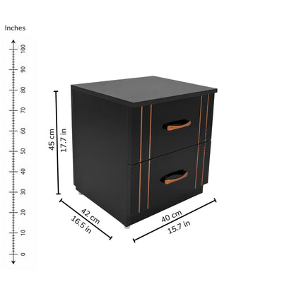 Nocturne Bedside Table — iso-dims