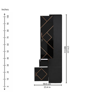 Nocturne Dresser — right-open-dims