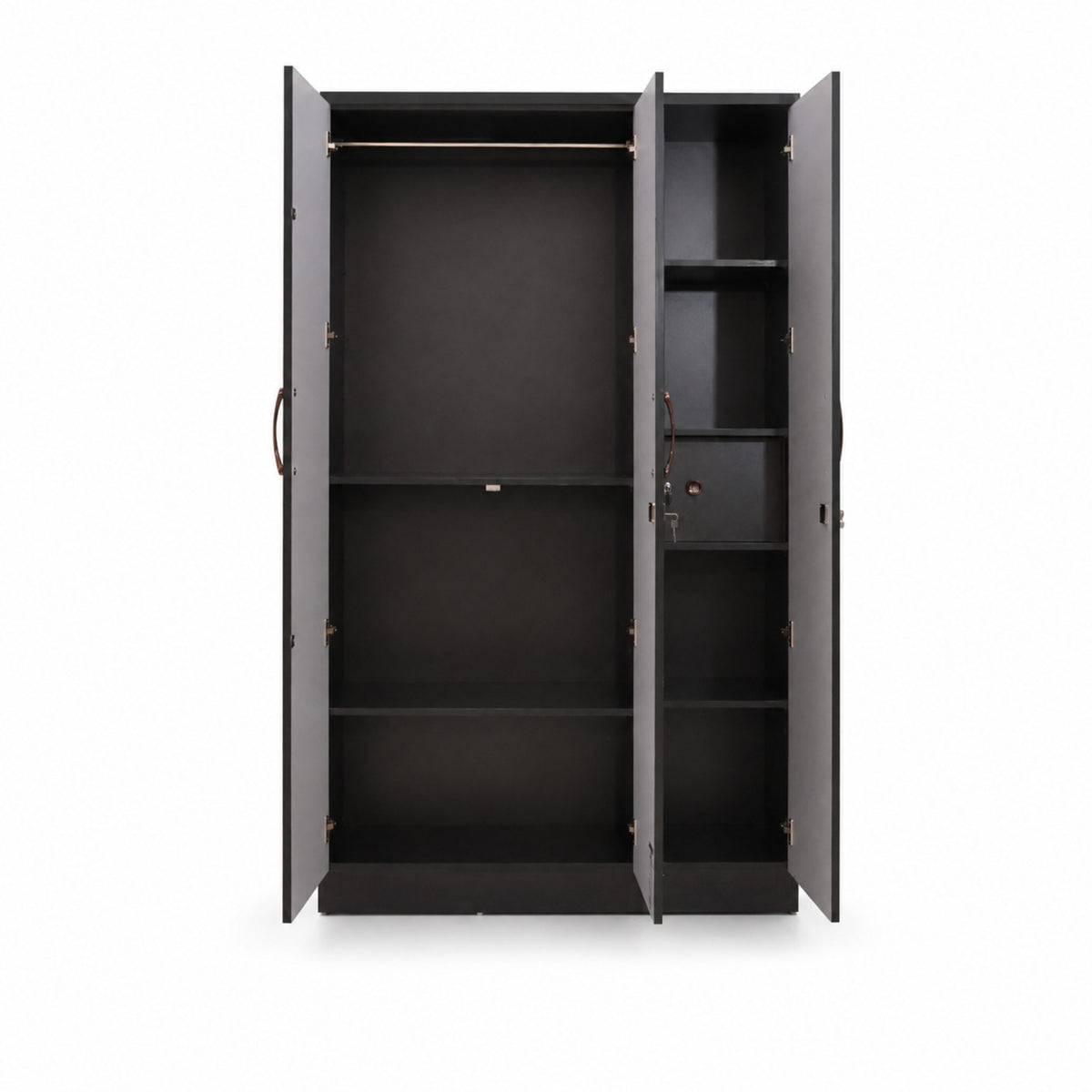 Nocturne Three-Door Wardrobe — front-open