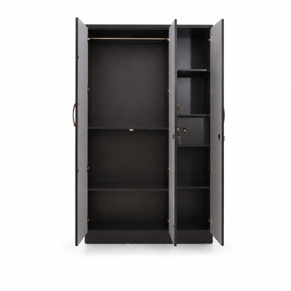 Nocturne Three-Door Wardrobe — front-open