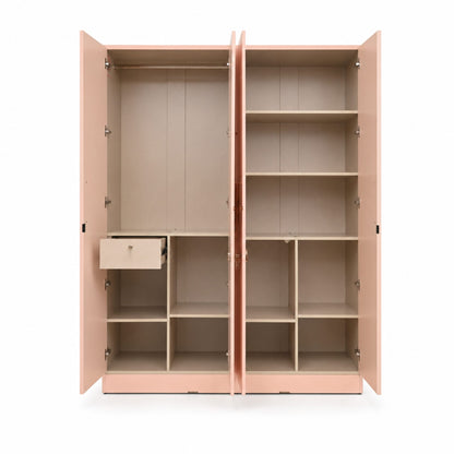 Sable Four-Door Wardrobe — front-open