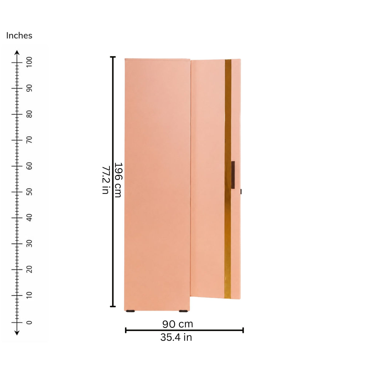 Sable Four-Door Wardrobe — right-open-dims