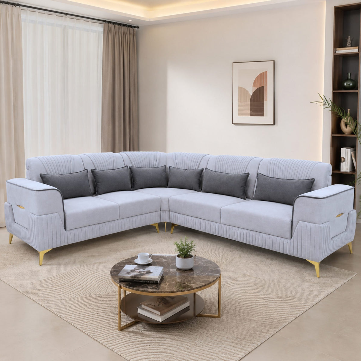 Sage Corner Sofa (Left) — lifestyle
