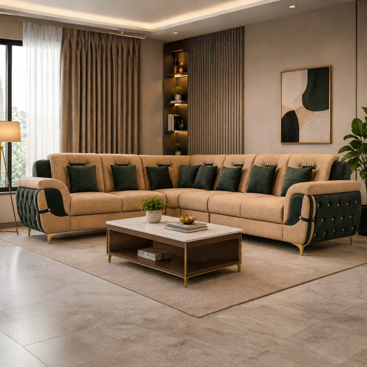 Stroza Corner Sofa (Left) — lifestyle