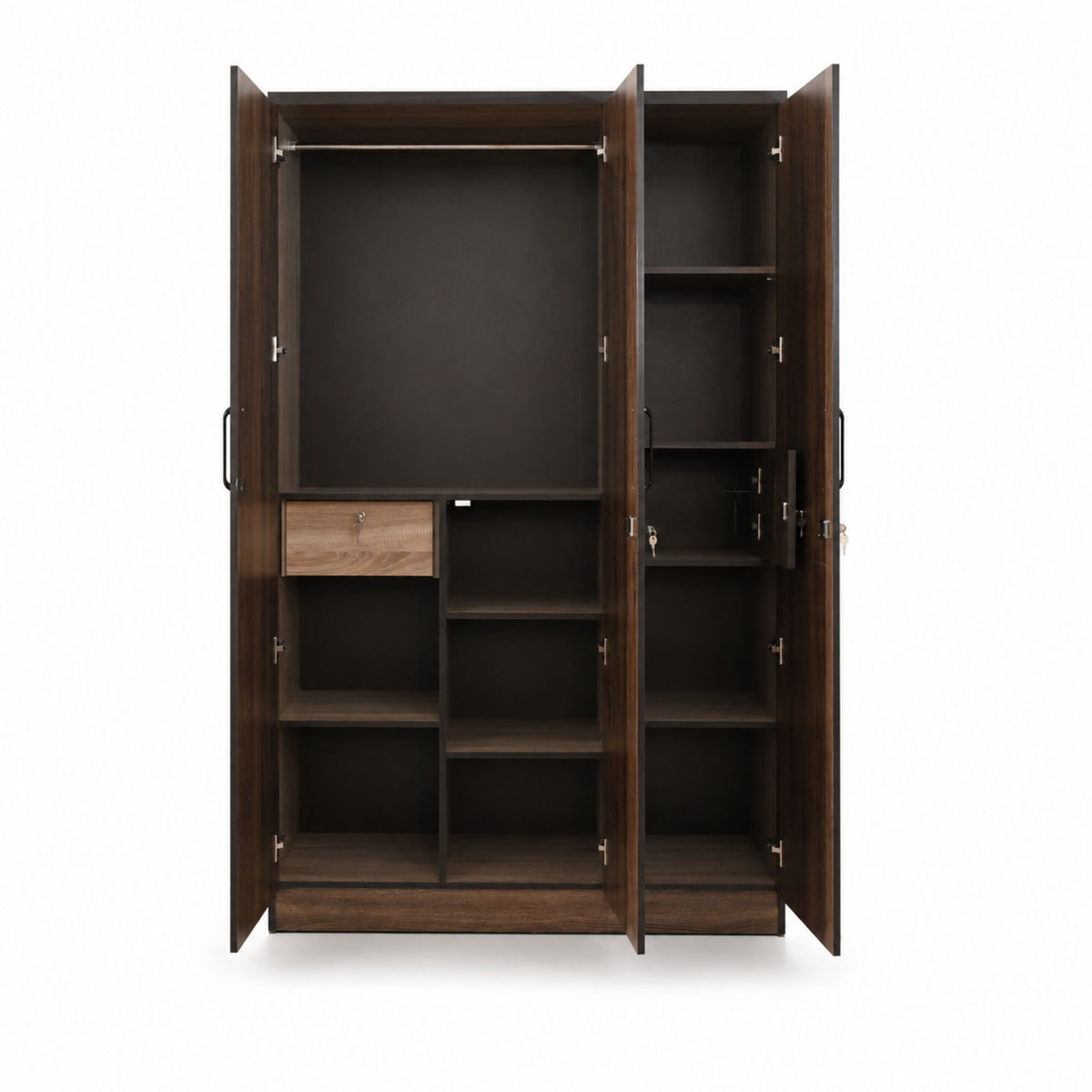 Twilight Three-Door Wardrobe — front-open
