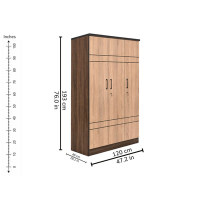 Twilight Three-Door Wardrobe — iso-dims