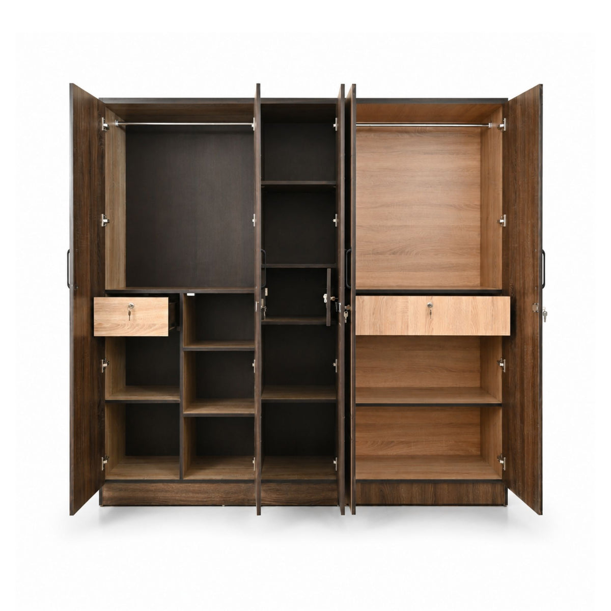 Twilight Five-Door Wardrobe — front-open