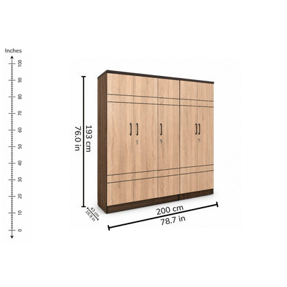 Twilight Five-Door Wardrobe — iso-dims