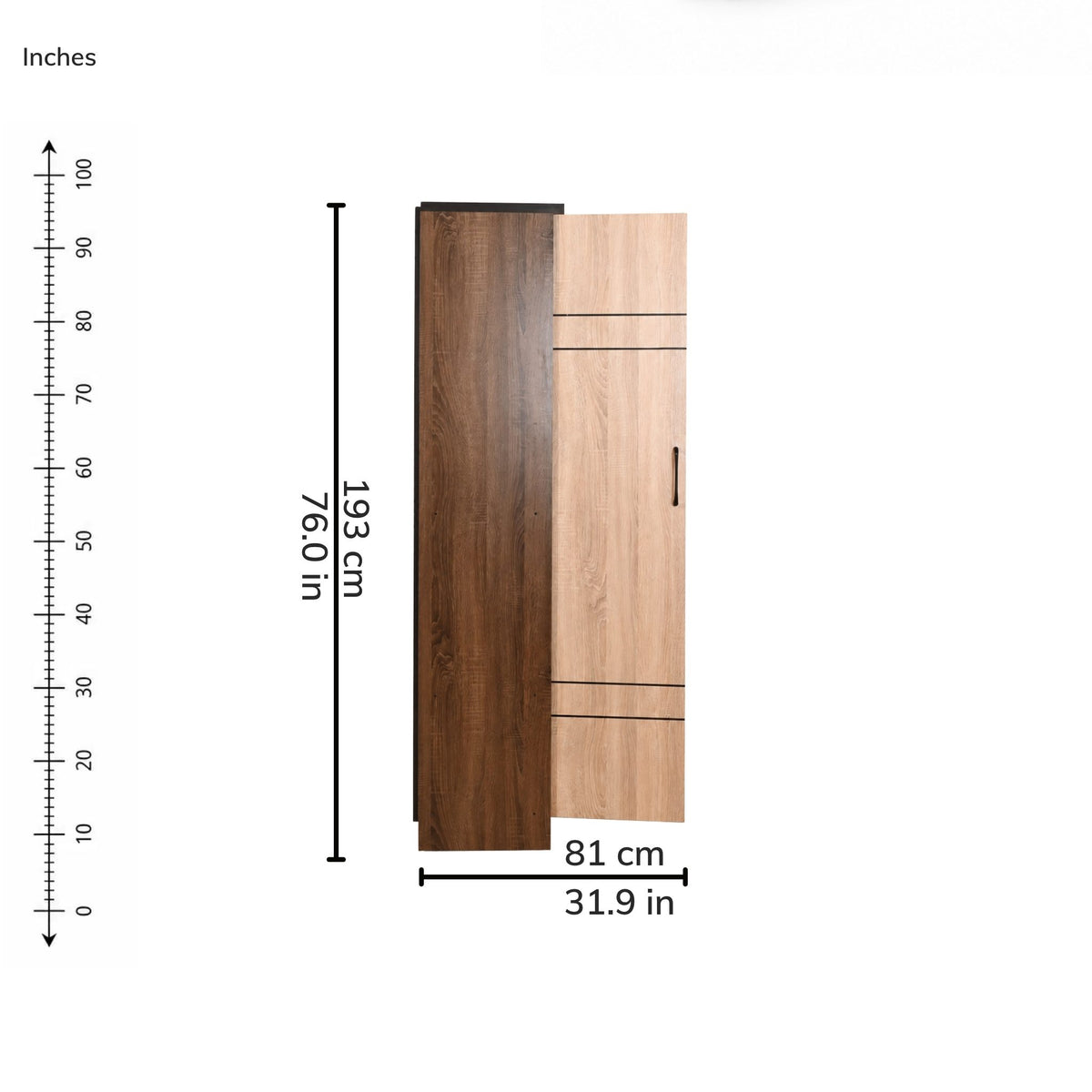 Twilight Five-Door Wardrobe — right-open-dims