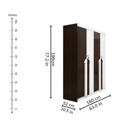 Vega Four-Door Wardrobe — iso-dims