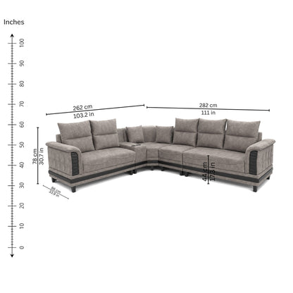 Zenith Corner Sofa (Left) — iso-dims