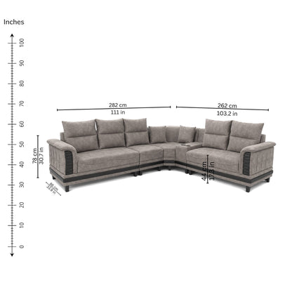 Zenith Corner Sofa (Right) — iso-dims