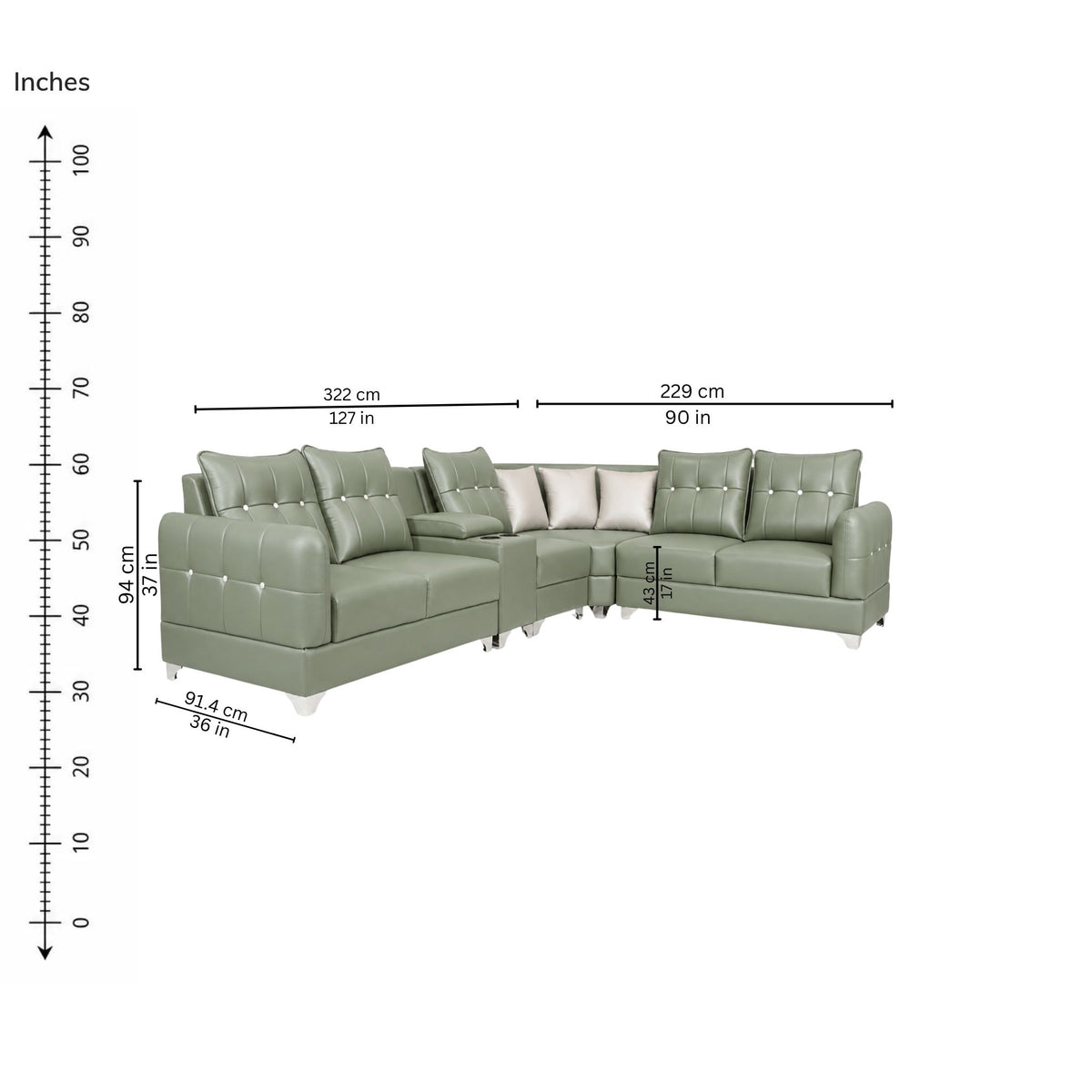 Zico Corner Sofa (Right) — iso-dims